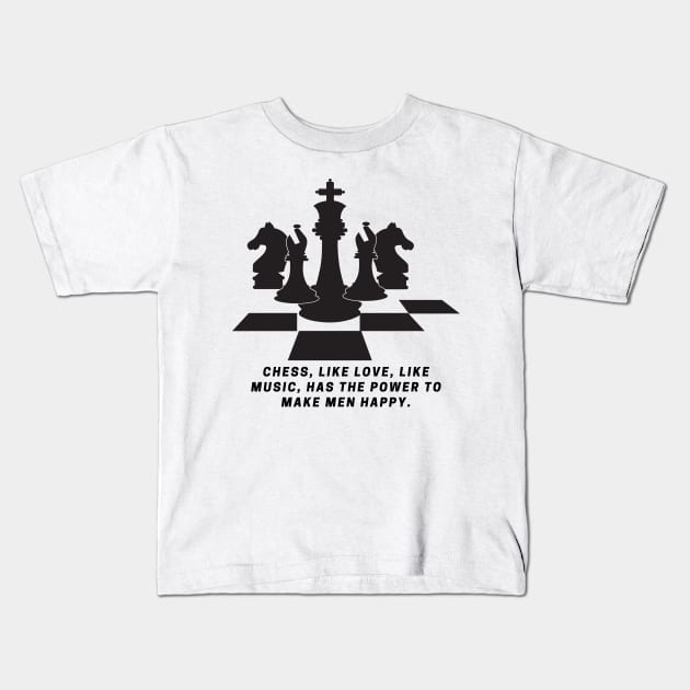 Chess player Kids T-Shirt by BaliChili